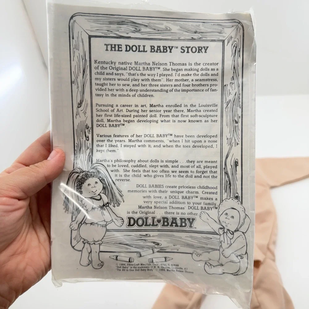 Vintage 1984 The Original Doll Baby Pre-Sewn Body Martha Nelson Thomas